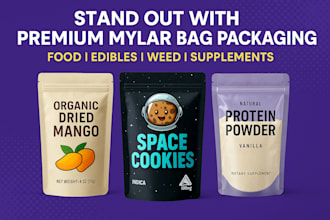 design premium custom mylar bags and weed pouch packaging