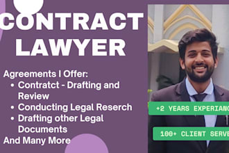 be your contract lawyer for  agreements and legal documents
