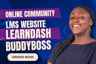 build wordpress lms website with learndash, tutor lms, masterstudy, buddyboss