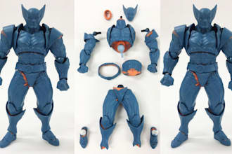 sculpt 3d articulated model articulated action figure 3d bjd toy for 3d printing
