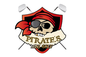 design premium new pirates mini golf logo