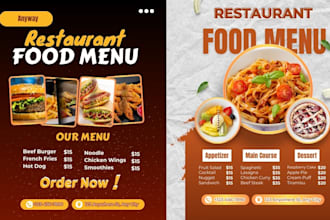restaurant menu design digital menu board food menu price list design in 8hrs
