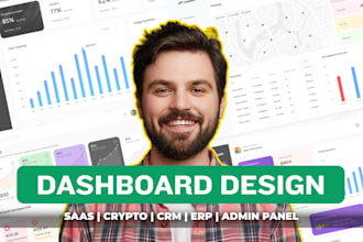 do saas, crypto, CRM, and admin panel dashboard ui ux design
