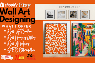 design printable boho wall art posters for etsy shopify store digital listing