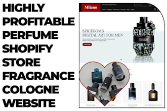 design perfume shopify store perfume website fragrance store cologne website