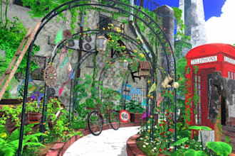create custom vrchat world 3d game environment virtual world metaverse 3d world