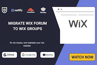 migrate wix forum to wix groups, fix wix issues, and maintain your wix website
