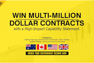 craft powerful capability statement or govt resume that win contracts