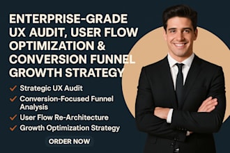 design saas ux user flows audit, funnel and usability with wireframe