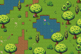 do 2d pixel game art tileset sprite sheet  pixel game background tile map assets