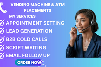 do vending machines locator and atm placement by cold calling