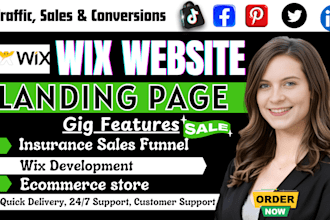 develop wix website website wix landing page godaddy web insurance sales funnel