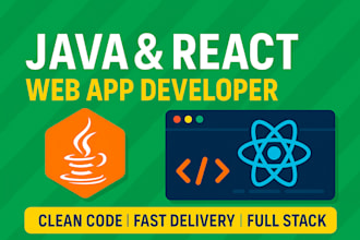 develop responsive websites using java spring boot and react