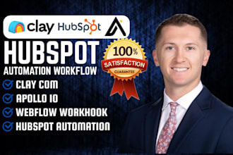 setup sequence hubspot automation workflow clay com data enrichment apollo io
