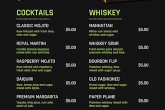 design stunning canva menus