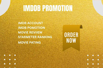 create and optimize imdb account with starmeter rank promotion for your movie