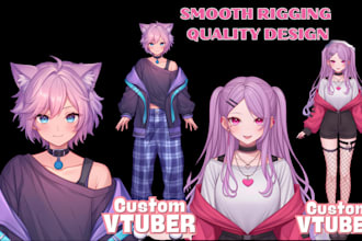 draw rig pro live2d vtuber model 3d vtuber anime vtuber model for vtuber studio