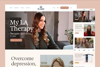 design therapy website, mental health, medical healthcare website