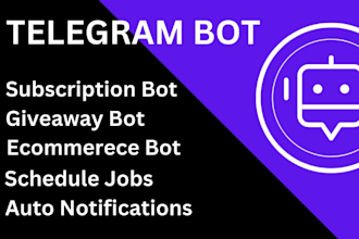 develop shopping bot, telegram bot, payment bot, crypto telegram bot, chatbot