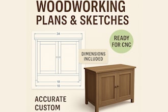 draw custom woodworking designs and sketches