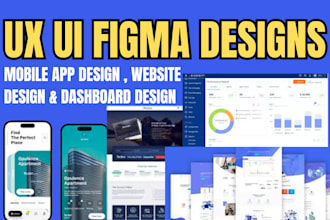 do figma UI UX design for website, dashboard design, saas, and mobile app design