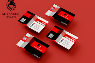 design a real estate business card with qr code and modern layout