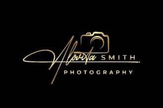 do an elegant photography watermark or signature logo