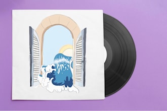 design an indie christian music album or podcast cover art