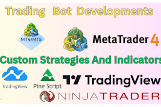 code custom strategy, indicator for tradingview mt4 mt5 trading bot ninjatrader