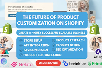 redesign duplicate shopify ecommerce website development qstomizer customily pod