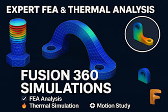 fusion 360 simulation analysis fea, thermal, motion analysis