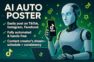 create an ai auto poster on social, fb, ig, ai reels, ai tiktok, youtube