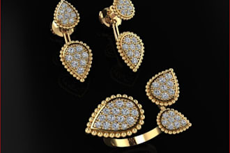 design 3d cad jewelry,gem earring,bracelet zbrush, fashionable ring,3d printing