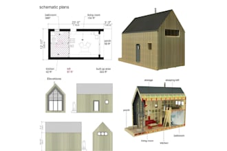 design tiny house, small, frame, cabin house, container house, cabana home