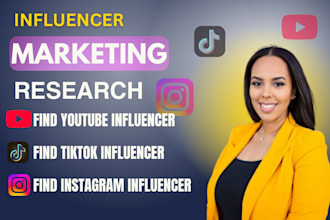 find, research instagram, tiktok and youtube influencer for influencer marketing