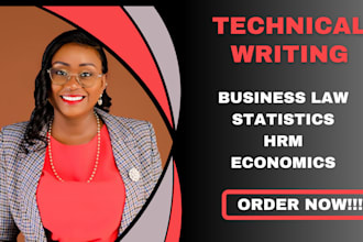 do economics, hrm, statistics, reports, marketing and business law tasks