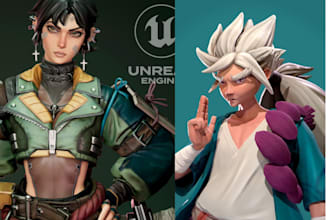 stylized 3d game character 3d cartoon character 3d model for unreal engine game