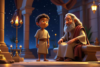 illustrate 3d christian children book, illustration, faith book, bible story
