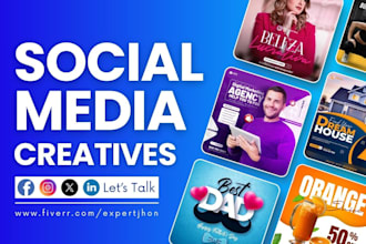 do twitter, linkedin, facebook, instagram banner, ad, social media post design