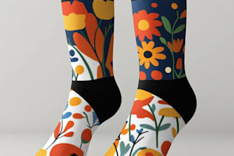 draw unique socks design for your brand