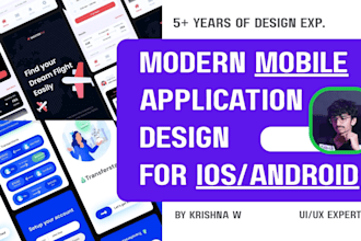 design creative, user centered mobile app interfaces for ios and android