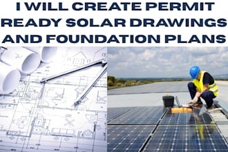 design solar pv plans with structural foundation details