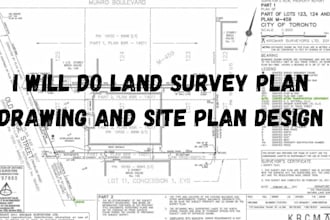do land survey plan drawing and site plan design