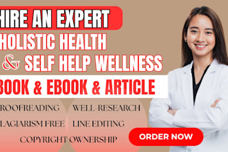 write KDP self help ebook, holistic health workbook, mental health life coach