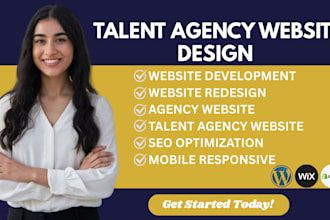 talent agency website artist website  model agency website