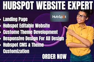 develop hubspot website, landing page website via custom hubspot theme