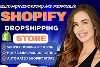 redesign shopify store, shopify dropshipping store, shopify website redesign