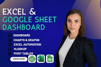 be your expert in excel dashboard, pivot tables, graphs, vlookup, vba and macro