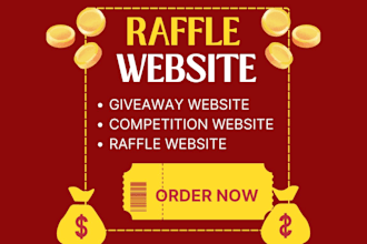 design raffle website competition website giveaway website for raffle business