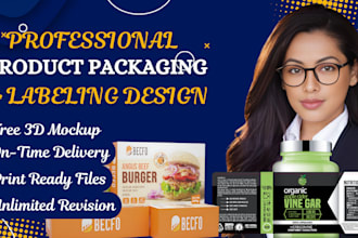 design, redesign product label design, packaging design, food label design